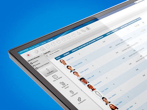 Base de datos de empleados Lista de empleados en software de gestión
