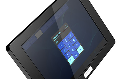 Cash register with a login window