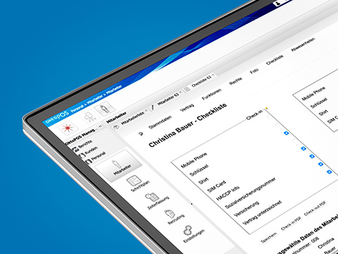 Mitarbeiterakte mit Checkliste Mitarbeiter Checkliste in der management software
