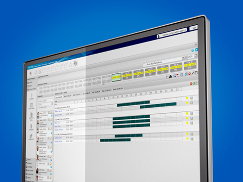 Diagrama de barras semanal Gráfico de barras de horario semanal de empleados