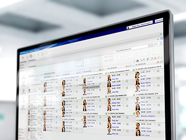 Programa semanal Vista de programación semanal en el software de gestión personal