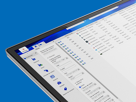 Administración personal de clientes corporativos Lista de clientes corporativos