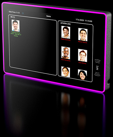 Registro de tiempos - OktoTime Tableta con aplicación de seguimiento de tiempo