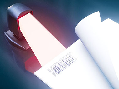 Scannen von Print Media Scanner mit Zeitschriften Barcode